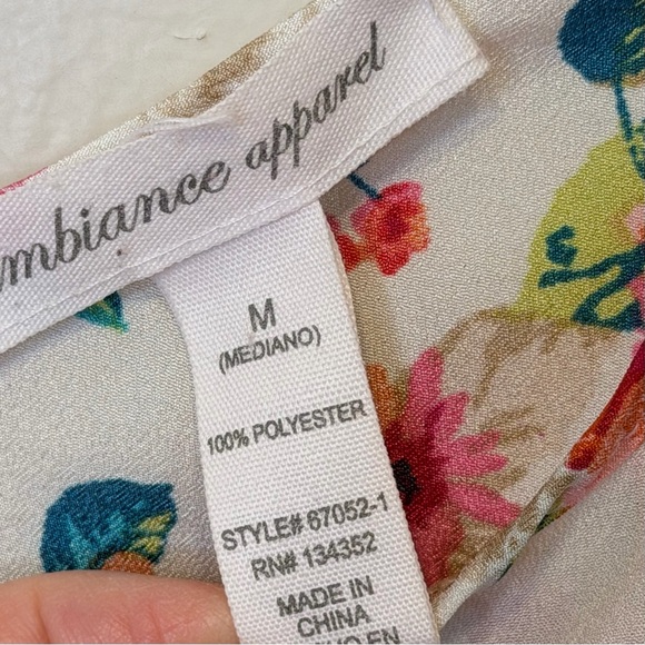 Ambiance Apperal | Floral Cami Tank Top Lightweight Open Back Pullover Camisole - Picture 10 of 11